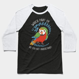 Harlequin Macaw Parrot Aaaa Baseball T-Shirt